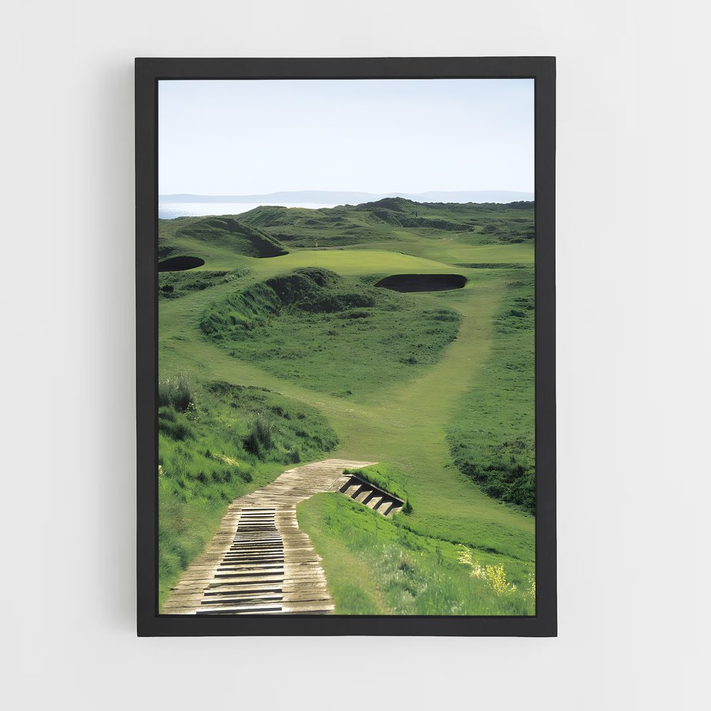 Poster La Colline Émeraude – affiche Golf (vue 2)